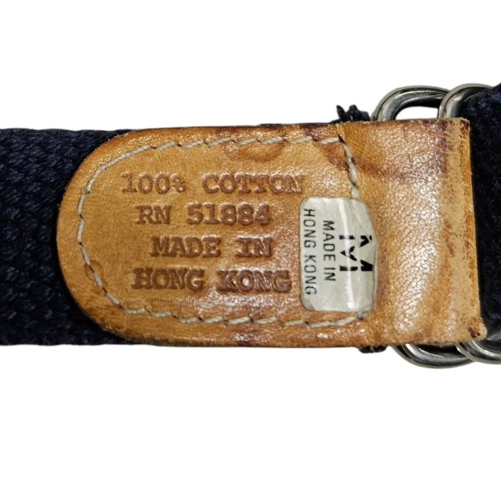 Patagonia Navy Blue‎ Cotton Canvas D-Ring Belt Medium Casual Outdoor Gorpcore